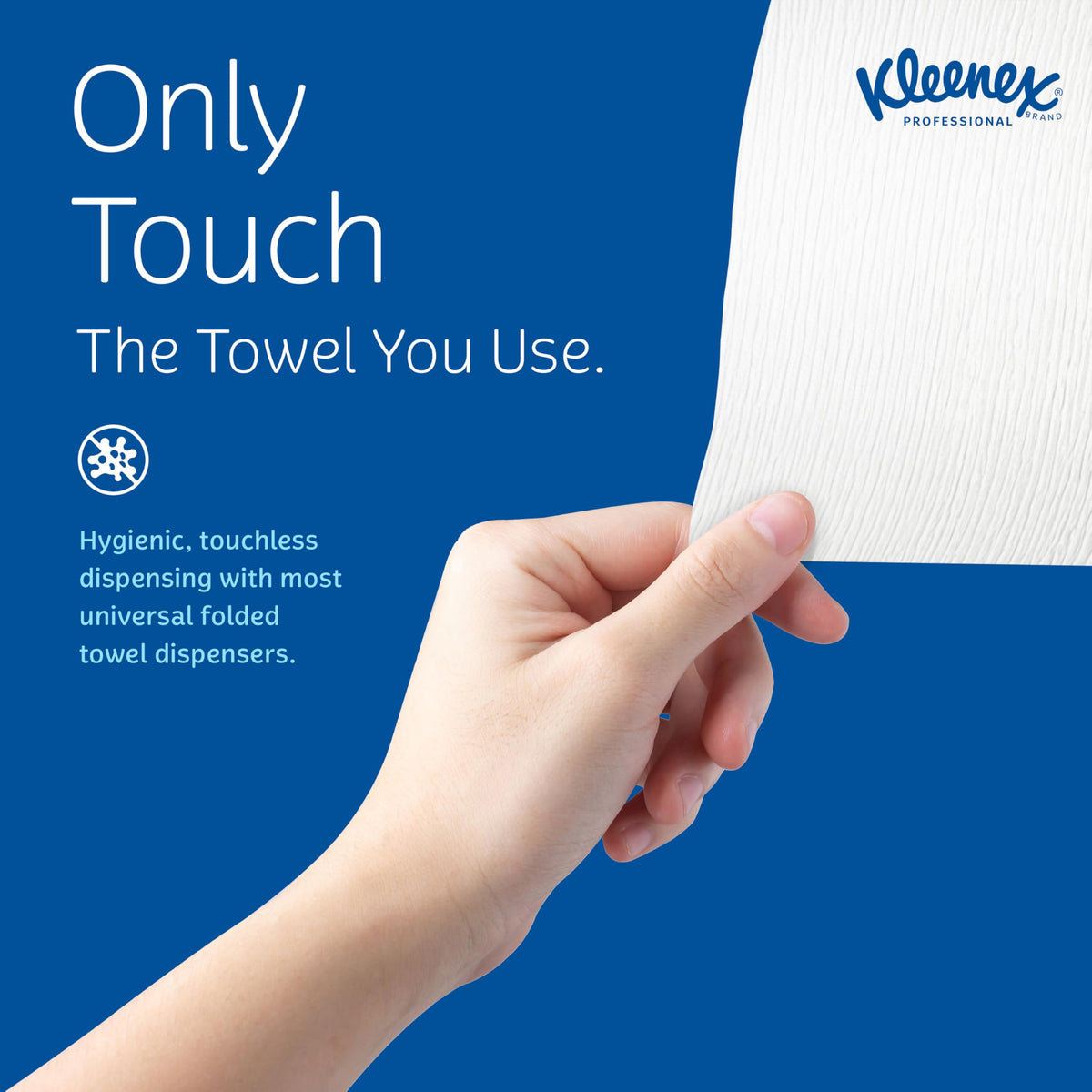 Kleenex Professional C-Fold Folded Paper Towels, Bulk (01500), Absorbent, White (150 Sheets/Pack, 16 Packs/Case, 2,400 Sheet Total)