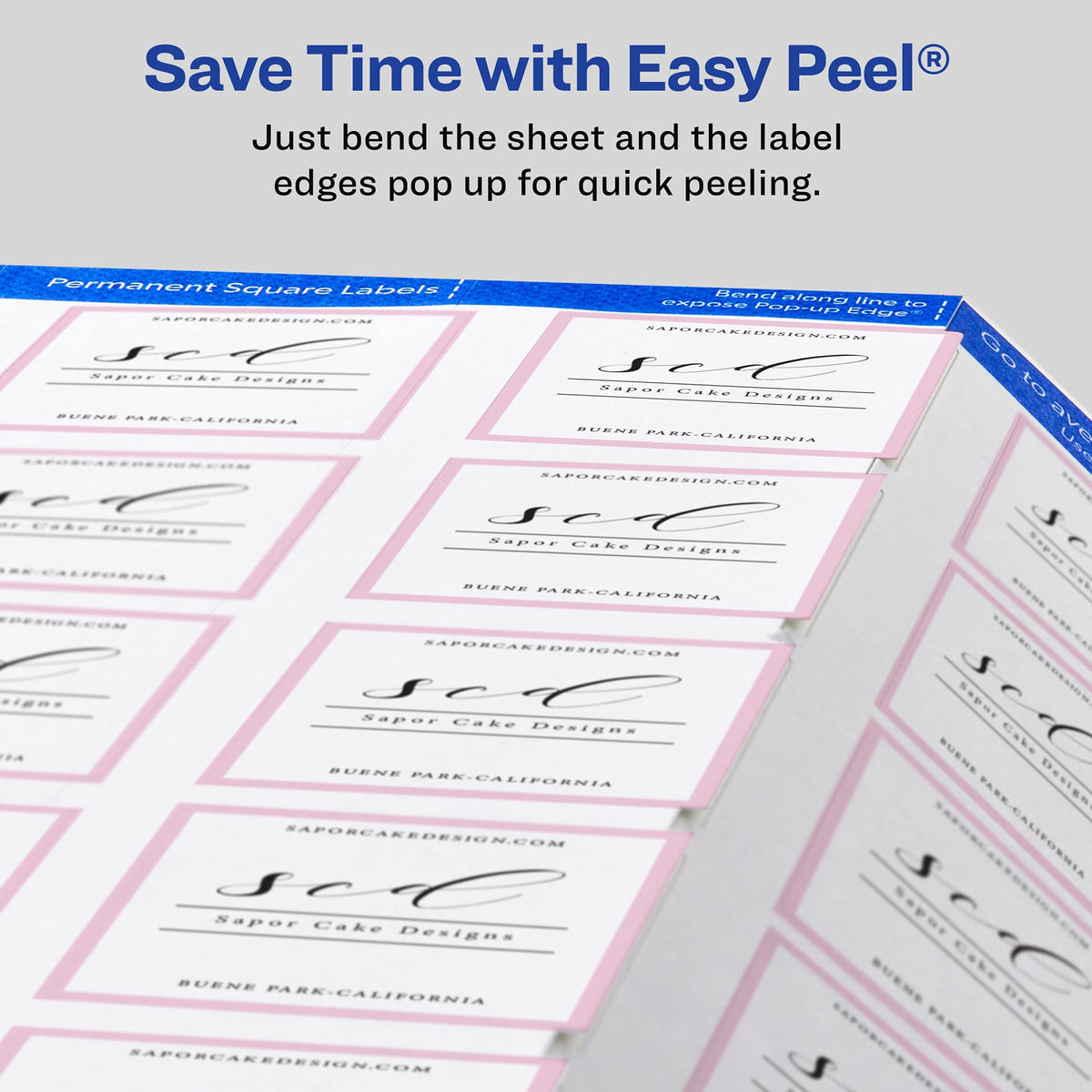 Avery Printable Blank Square Labels, 2" x 2", Matte White, 300 Customizable Labels (22806)