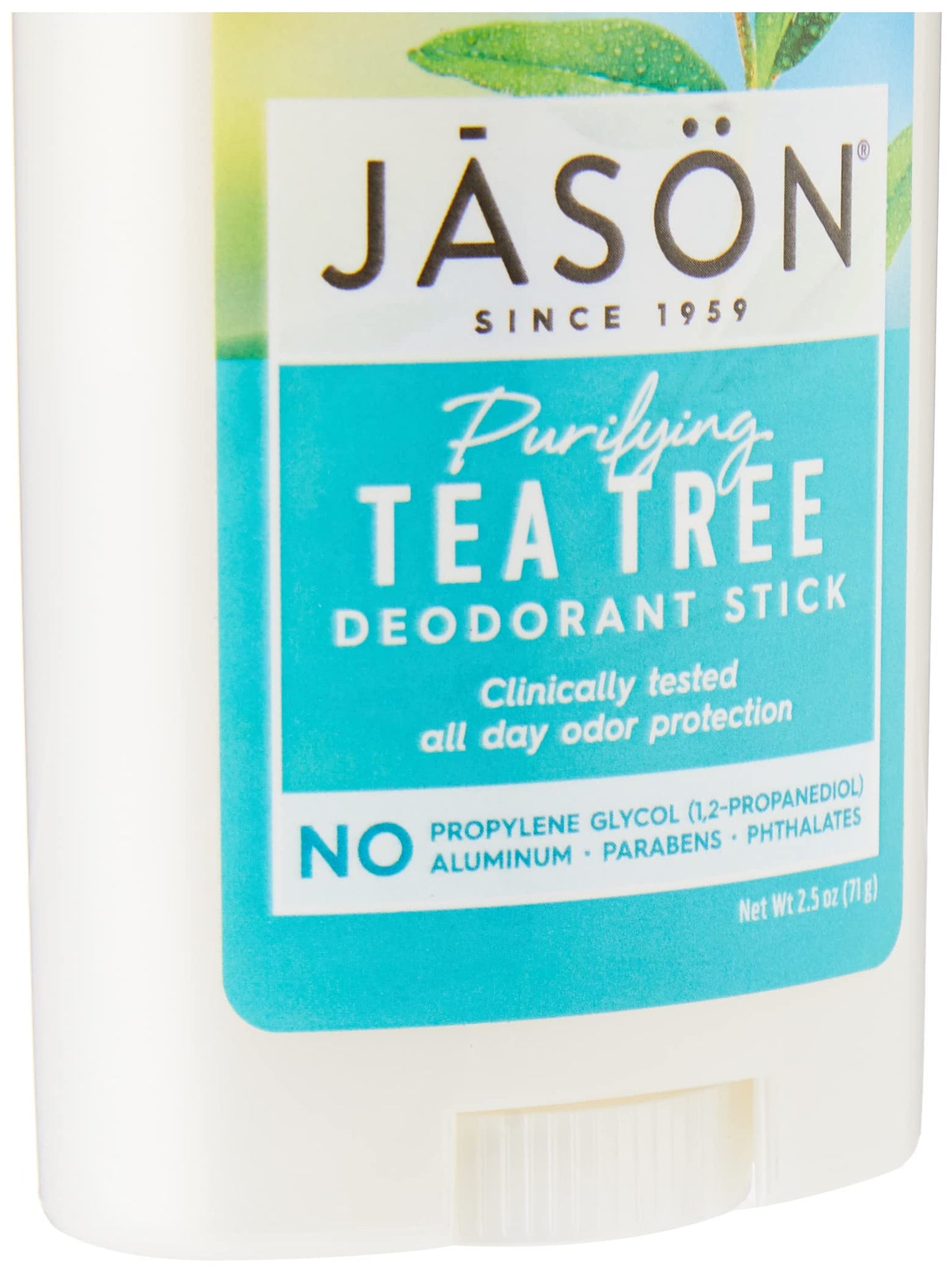Jason Aluminum Free Deodorant Stick, Purifying Tea Tree, 2.5 Oz (Pack of 1)