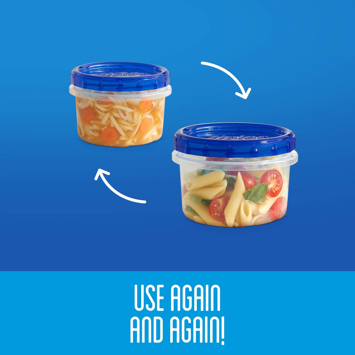 Ziploc Food Storage Meal Prep Containers, Reusable for Lunch and Leftovers, Dishwasher Safe, Variety Pack, 20 Containers and 20 Lids