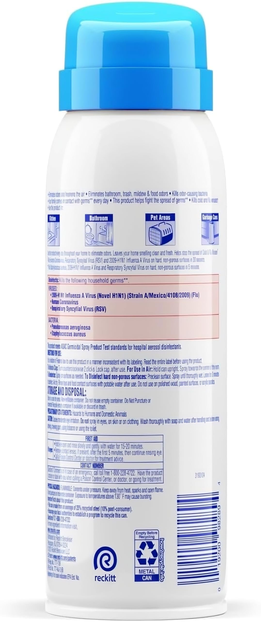 Lysol Disinfectant Spray Bundle - 2 Crisp Linen Disinfectant Sprays (19 Ounce Aerosol) and One Tropical Breeze 2-in-1 NeutraAir Spray (10 Ounce Aerosol)