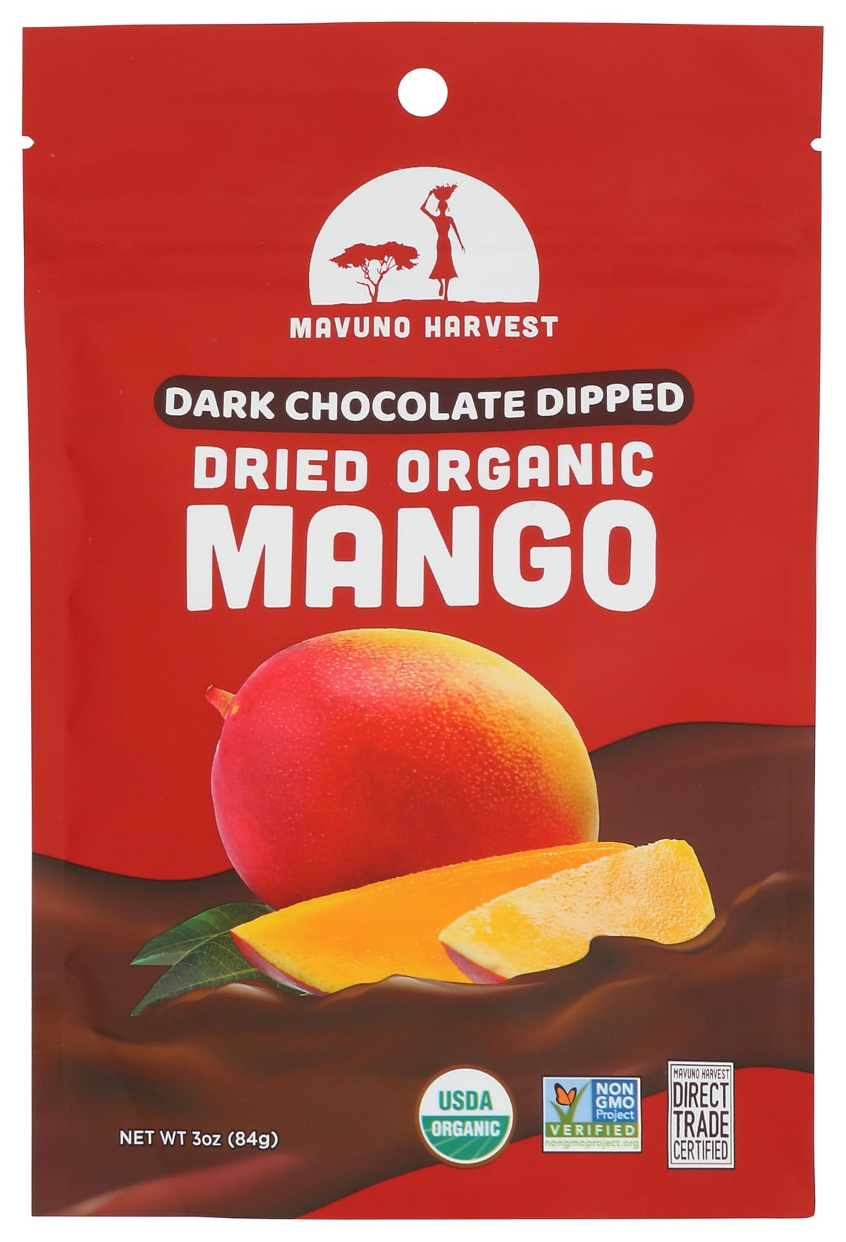 Mavuno, Chocolate Dipped Mango, 3 Ounce