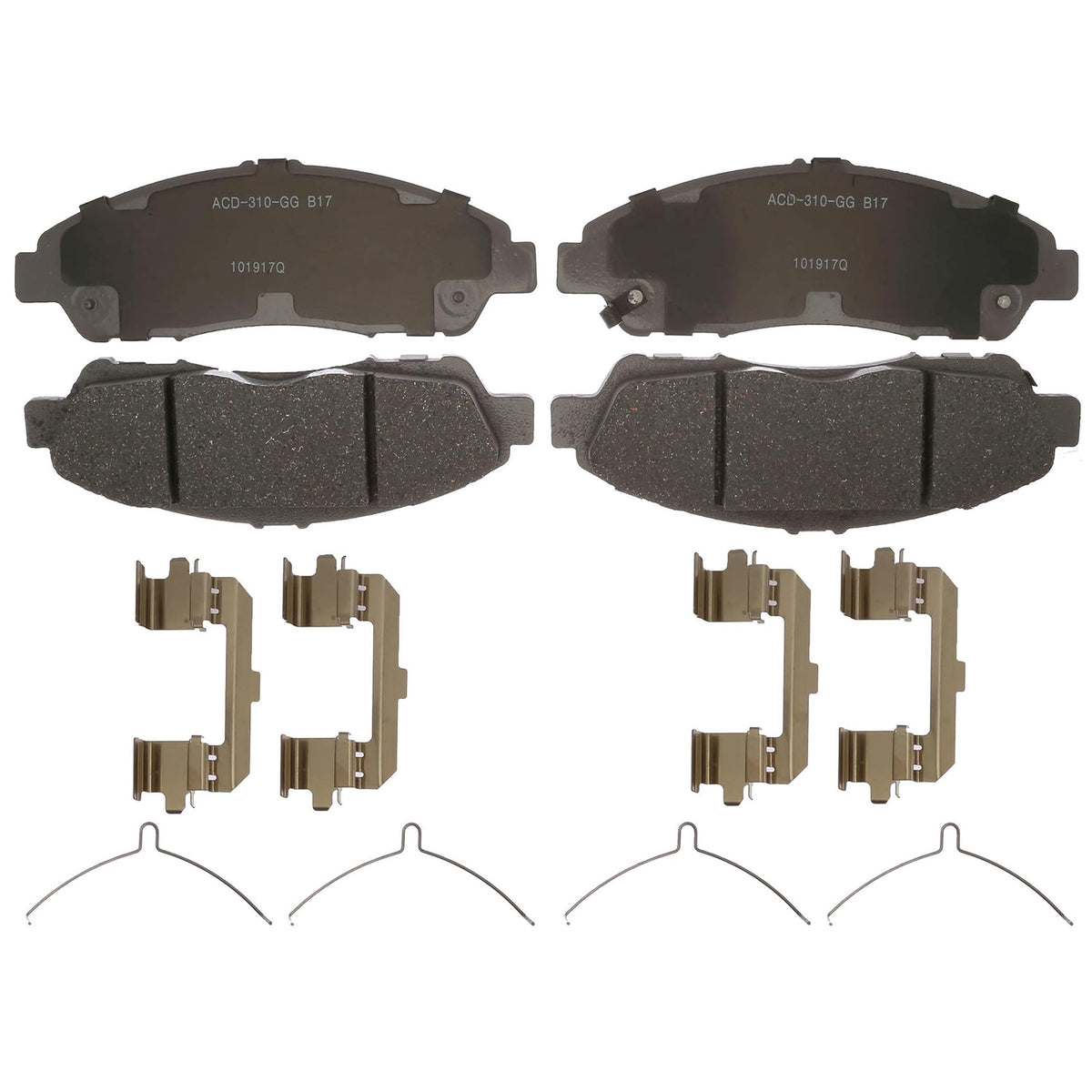 ACDelco Silver 14D1896CH Ceramic Front Disc Brake Pad Set