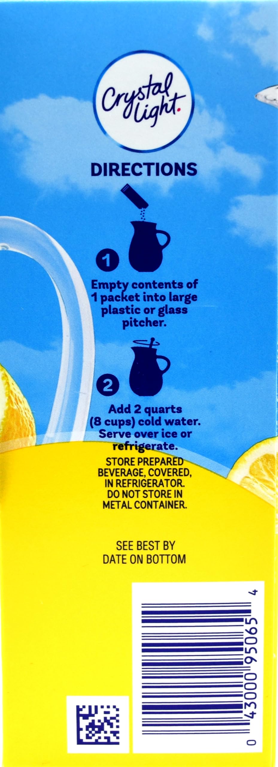 Crystal Light Lemonade Drink Mix (24 Pitcher Packets, 4 Canisters of 6)