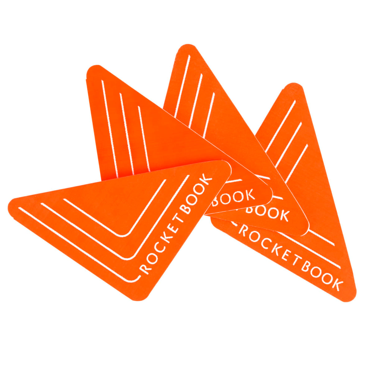 Rocketbook Beacons Smart Stickers for whiteboards, Triangles, Orange, 2.5"h, 4/Pack
