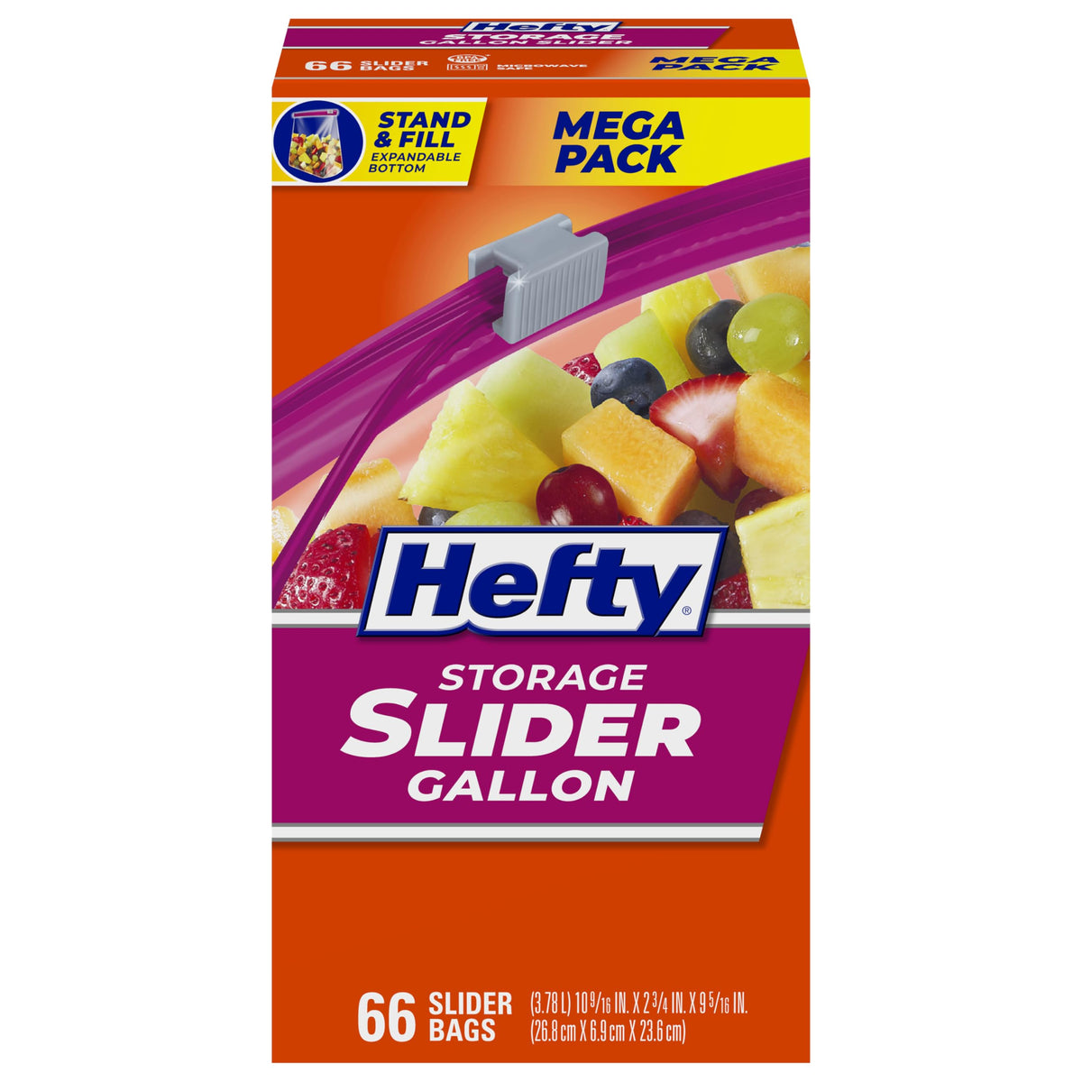 Hefty Slider Storage Bags, Gallon Size, 15 Count (9 Pack), 135 Total