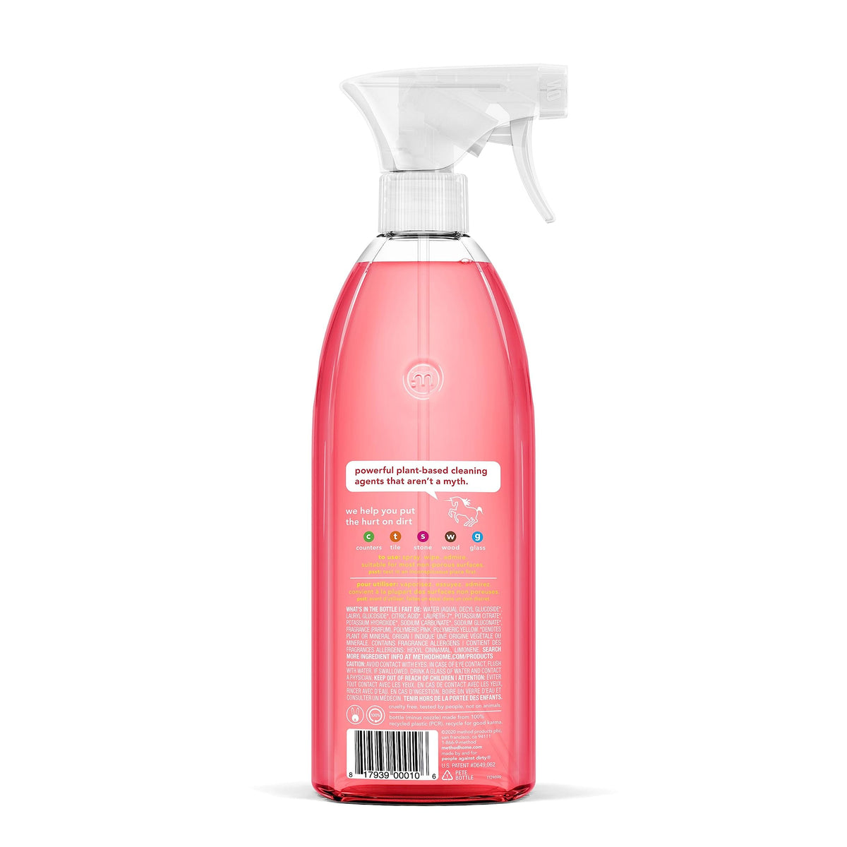 Method Pink Grapefruit Variety Pack Includes Dish Soap Hand Soap and All Purpose Cleaner, 3 Ct.
