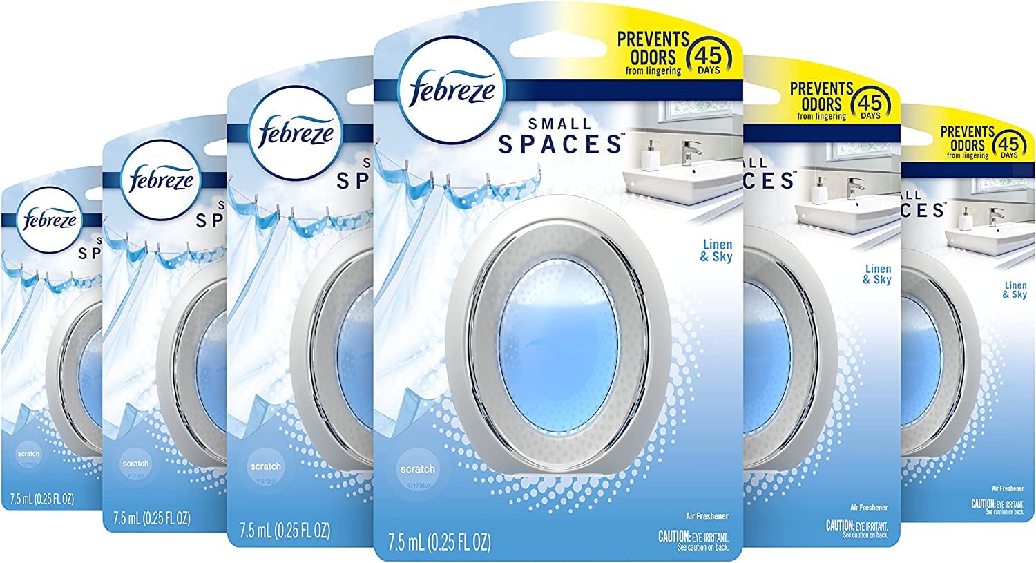 Febreze Small Spaces Air Freshener - Linen & Sky (Pack of 6) 6