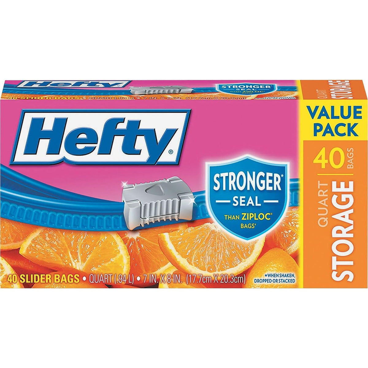 Hefty One Zip Fd Storag Bg Quart - 9 Pack