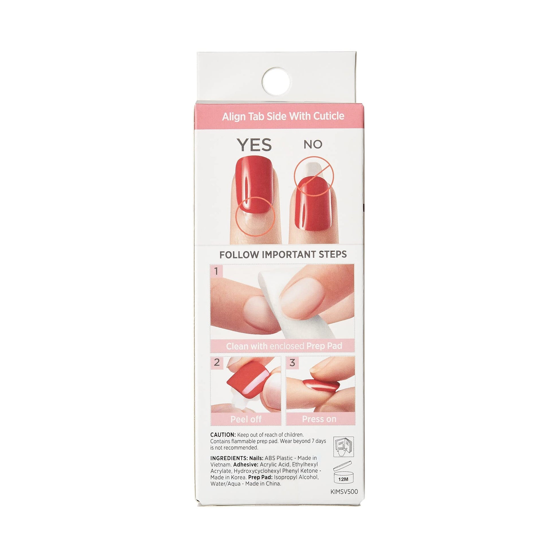 KISS imPRESS No Glue Mani Press On Nails, Design, 'My Worth', White, Short Size, Squoval Shape, Includes 30 Nails, Prep Pad, Instructions Sheet, 1 Manicure Stick, 1 Mini File