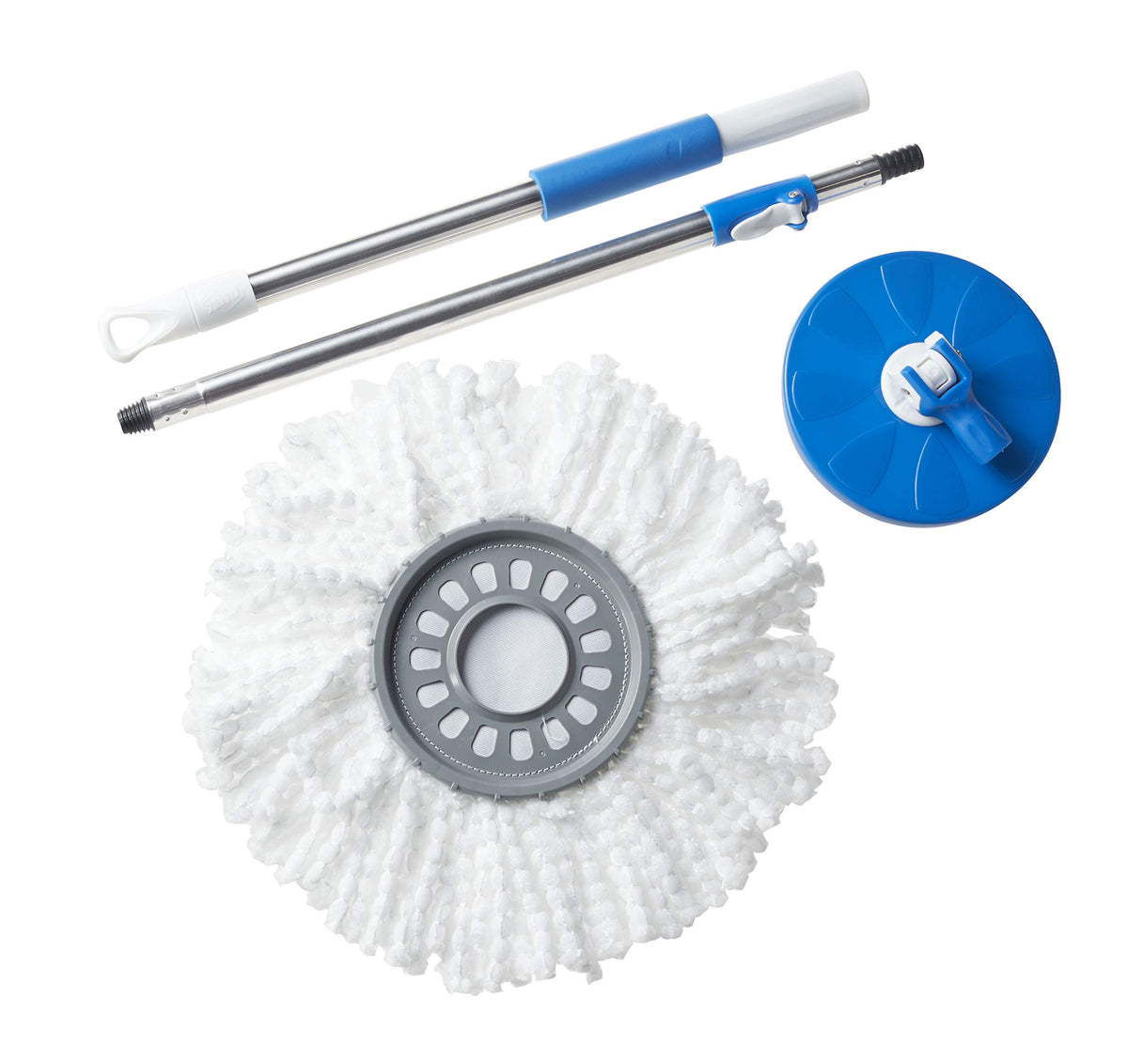 Clorox Microfiber Spin Dry Microfiber Mop and Bucket System, Blue/White