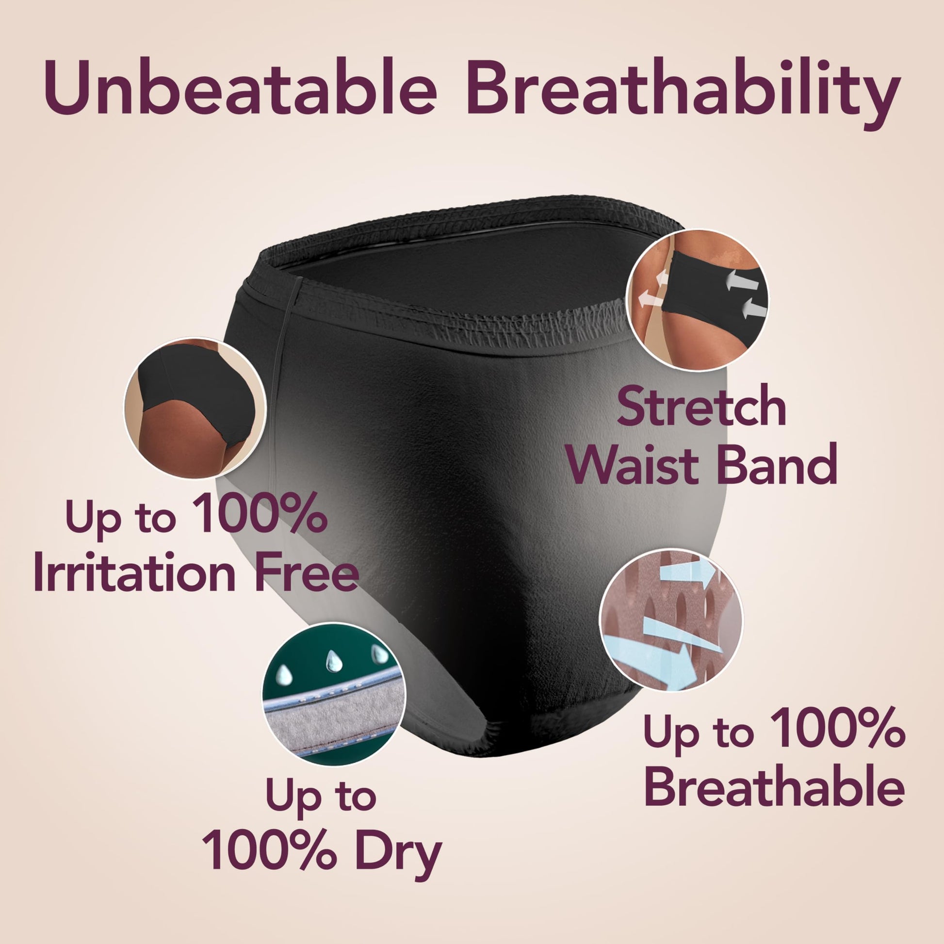 Depend Silhouette Adult Diapers, Incontinence & Postpartum Bladder Leak Underwear for Women, Maximum Absorbency, Medium, Black, 56 Count (2 Packs of 28), Packaging May Vary