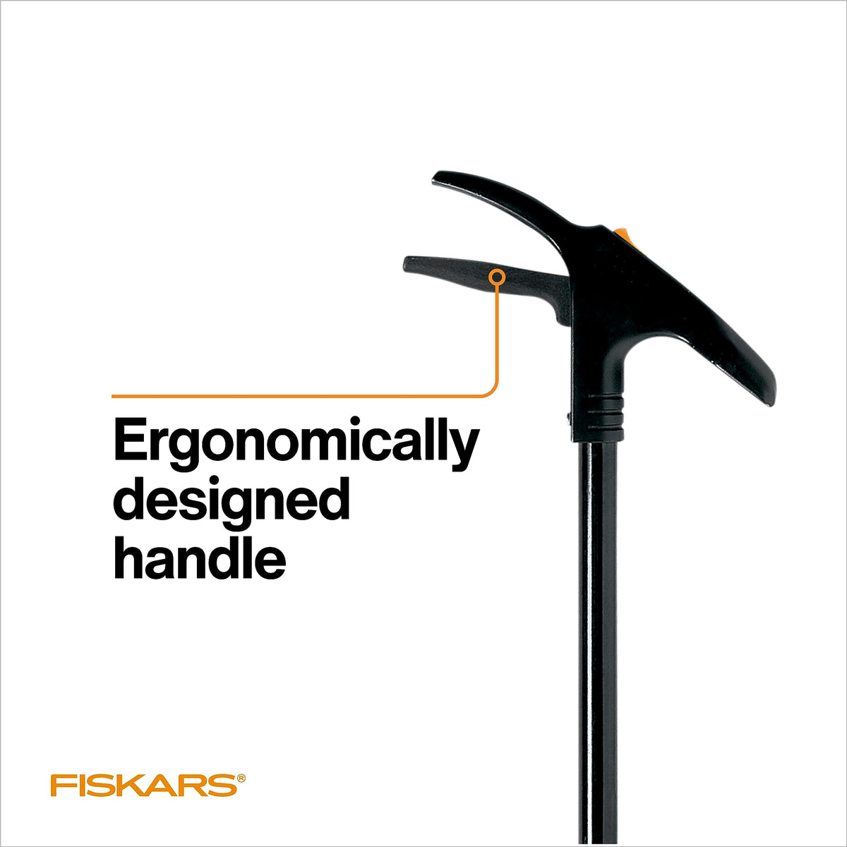 Fiskars Grass Shears, Long Handle, 36" Handle Lawn Shears for Trimming Grass while Standing, Lawn Cutter with 360-Degree Swivel Blade