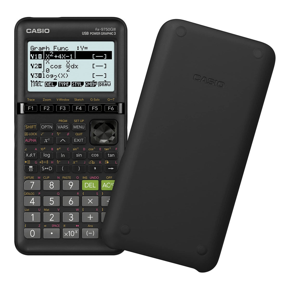 Casio fx-9750GIII, Standard Graphing Calculator, Python and Natural Text Book Display, Black