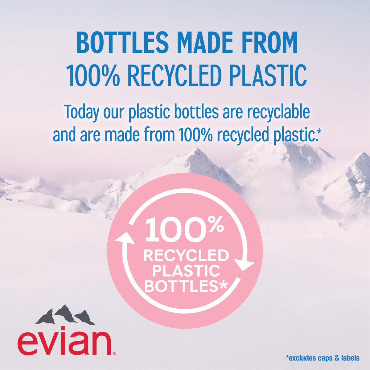 Evian Natural Spring Water, 330 ML (11.15 fl oz) bottles, 24 pack