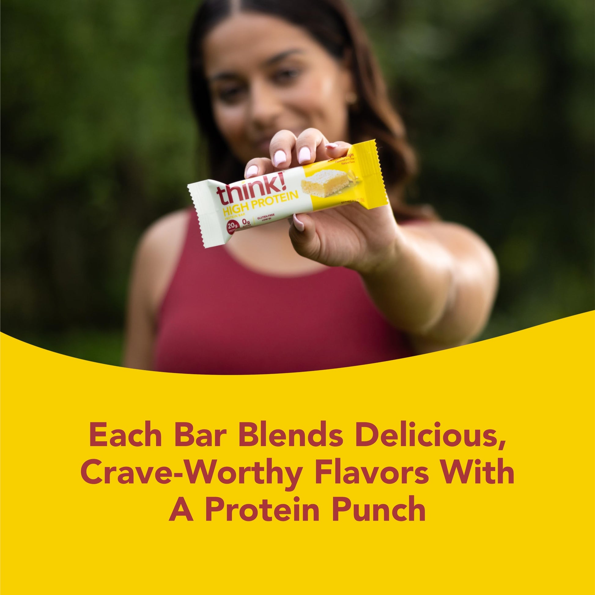 think! Protein Bars, High Protein Snacks, Gluten Free, Kosher Friendly, Lemon Delight, Nutrition Bars, 2.1 Oz per Bar, 30 Count (Packaging May Vary)