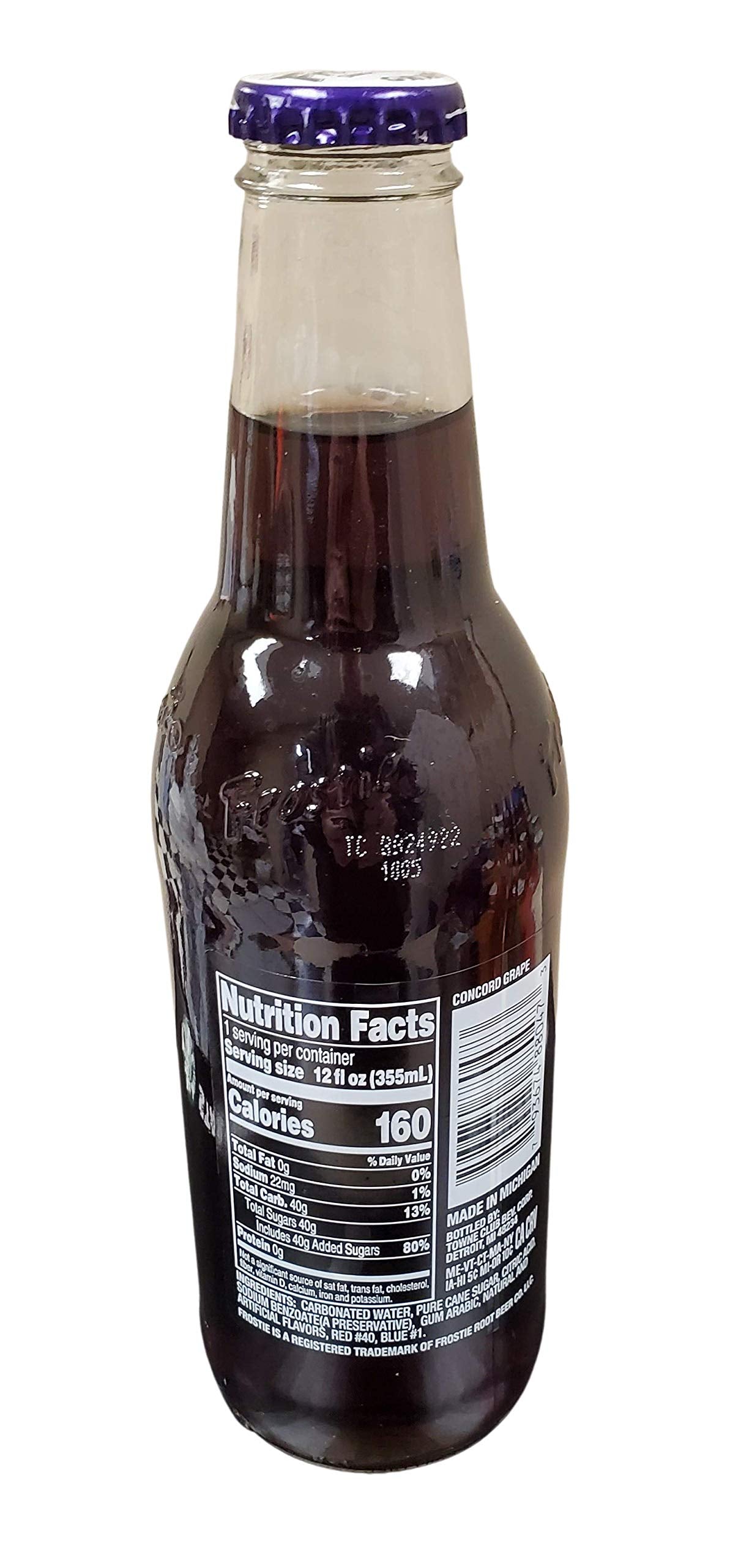 Frostie Soda 12 Ounce Glass Bottles (Grape, 4)