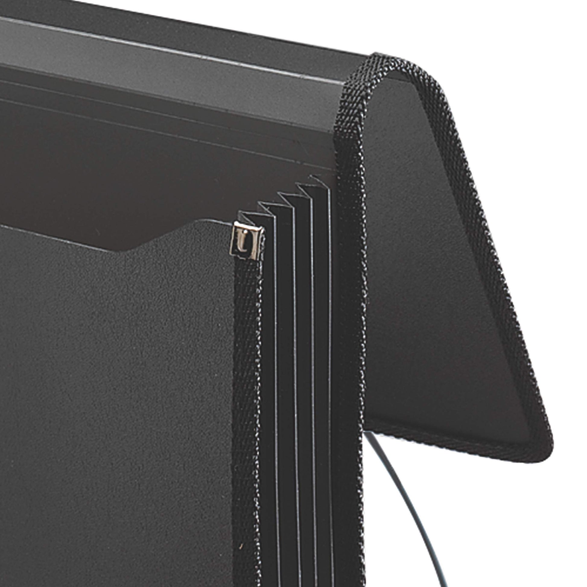 Smead Poly Premium Expanding File Wallet with Closure, 5-1/4" Expansion, Legal Size, Black (71510)