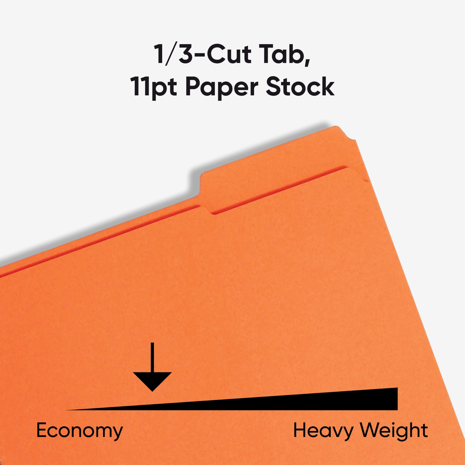 Smead Fastener File Folders, 50 Count, Orange, Reinforced 1/3-Cut Tabs, 2 Fasteners, Letter Size (12540)
