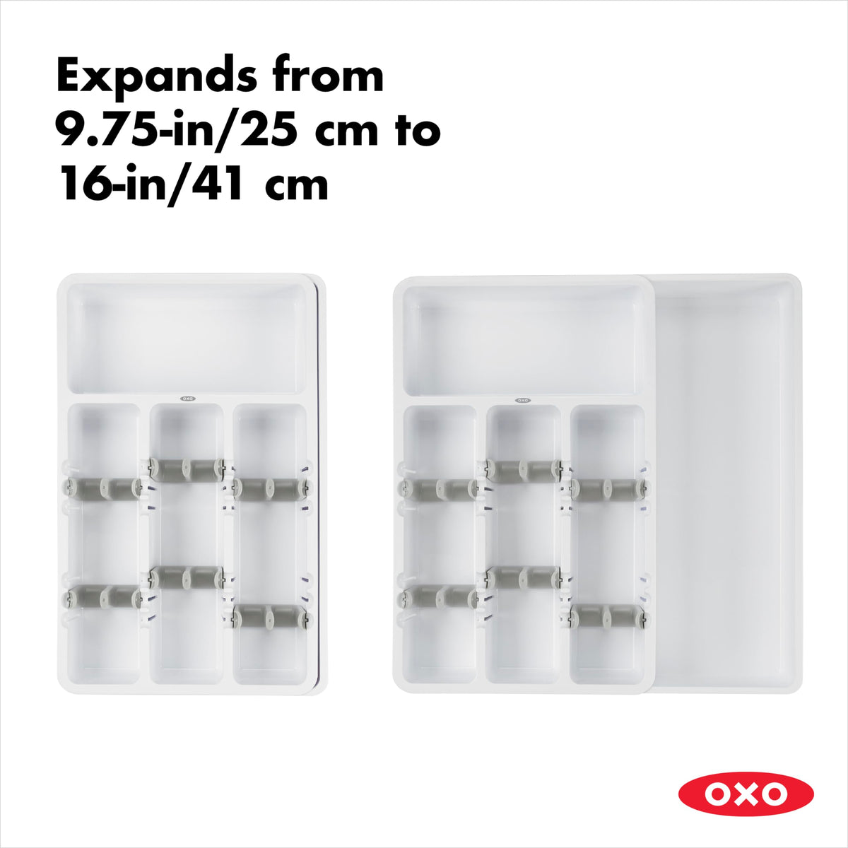 OXO Good Grips Expandable Utensil Organizer, 9.75 inches, White