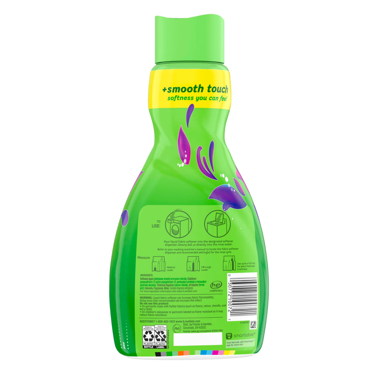Gain Fabric Softener, Moonlight Breeze, 35 fl oz (4 Pack)