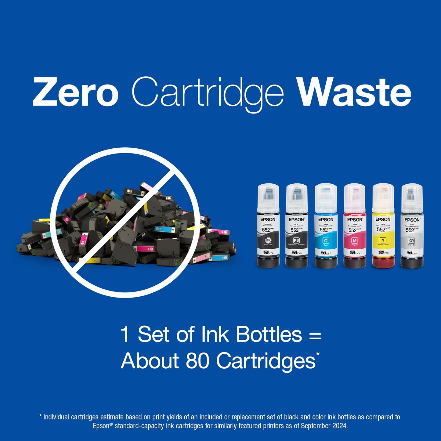Epson 552 EcoTank Ink Ultra-high Capacity Bottle Yellow (T552420-S) Works with EcoTank Photo ET-8500, ET-8550