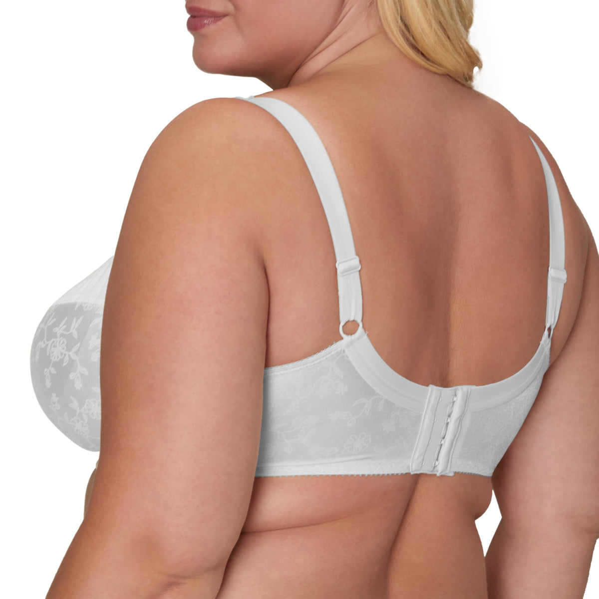 Playtex womens Secrets Love My Curves Signature Floral Underwire Full Coverage Us4422 bras, White, 34C US