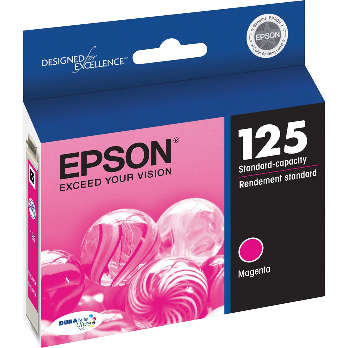 EPSON 125 DURABrite Ultra Ink Standard Capacity Magenta Cartridge (T125320-S) Works with Stylus NX-125, NX-127, NX-130, NX-230, NX-420, NX-530, NX-625, WorkForce WF-320, WF-323, WF-325, WF-520