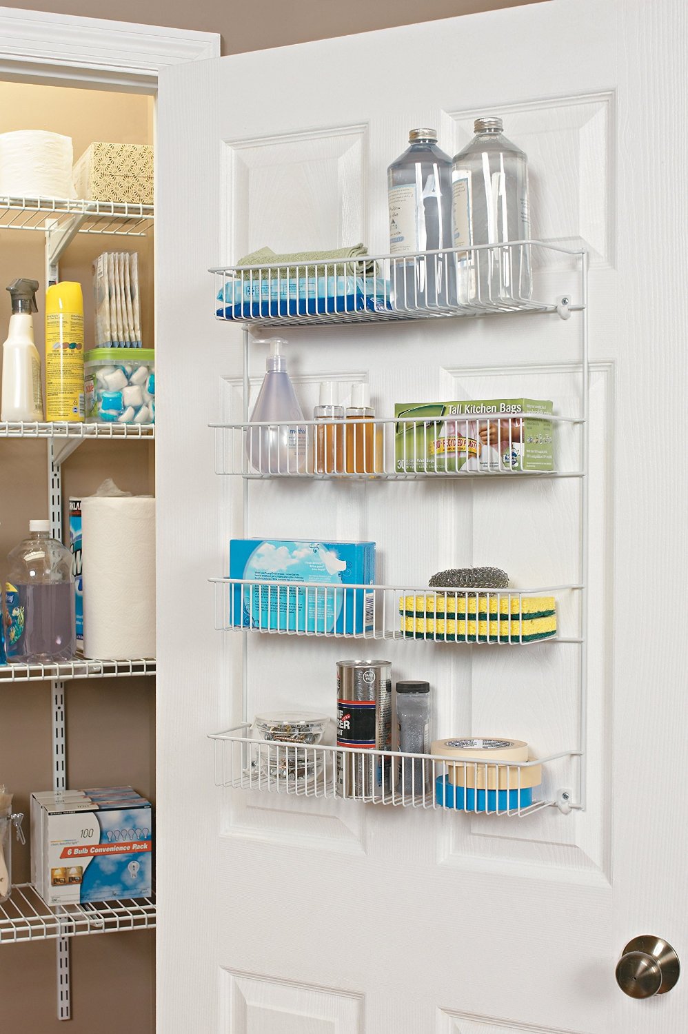 ClosetMaid 8033 4-Tier Wall Rack, 18-Inch Wide, White