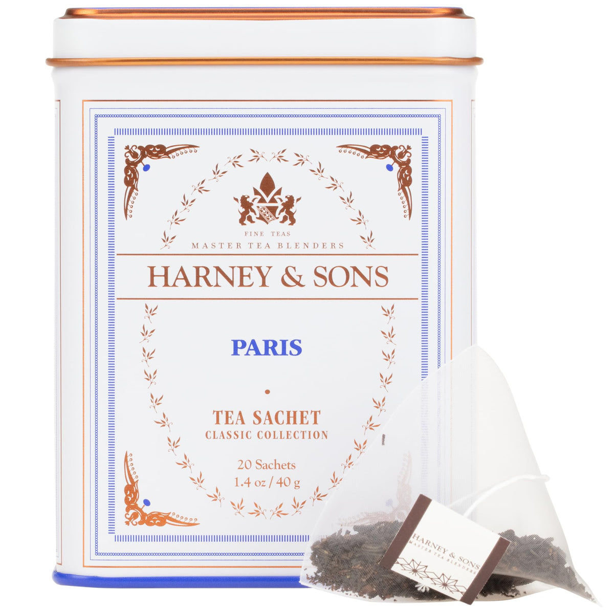 Harney & Sons Paris Black Tea – 20 Sachets | Fruity Vanilla & Caramel Blend with Hint of Lemony Bergamot
