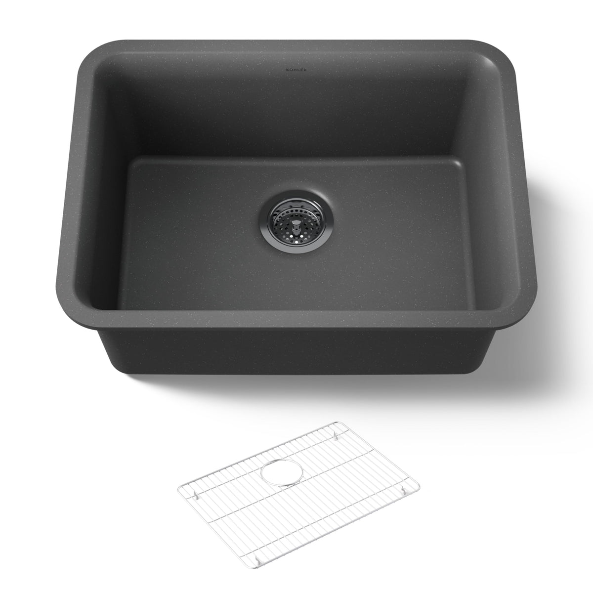 KOHLER 28001-CM7 Cairn Sink, 24 in, Matte Graphite