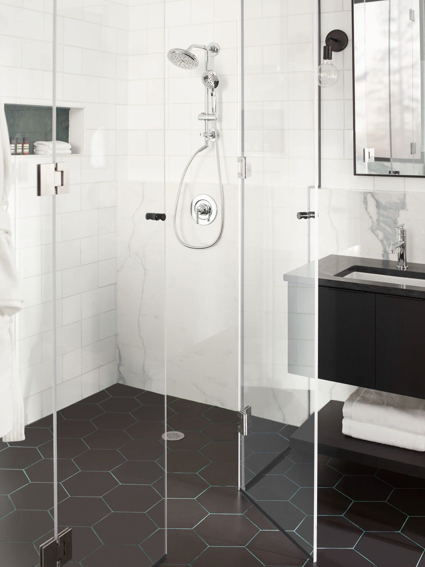 Moen Annex Chrome Shower Slidebar and Shower Hose System Trim, Valve Required, TS3661NH