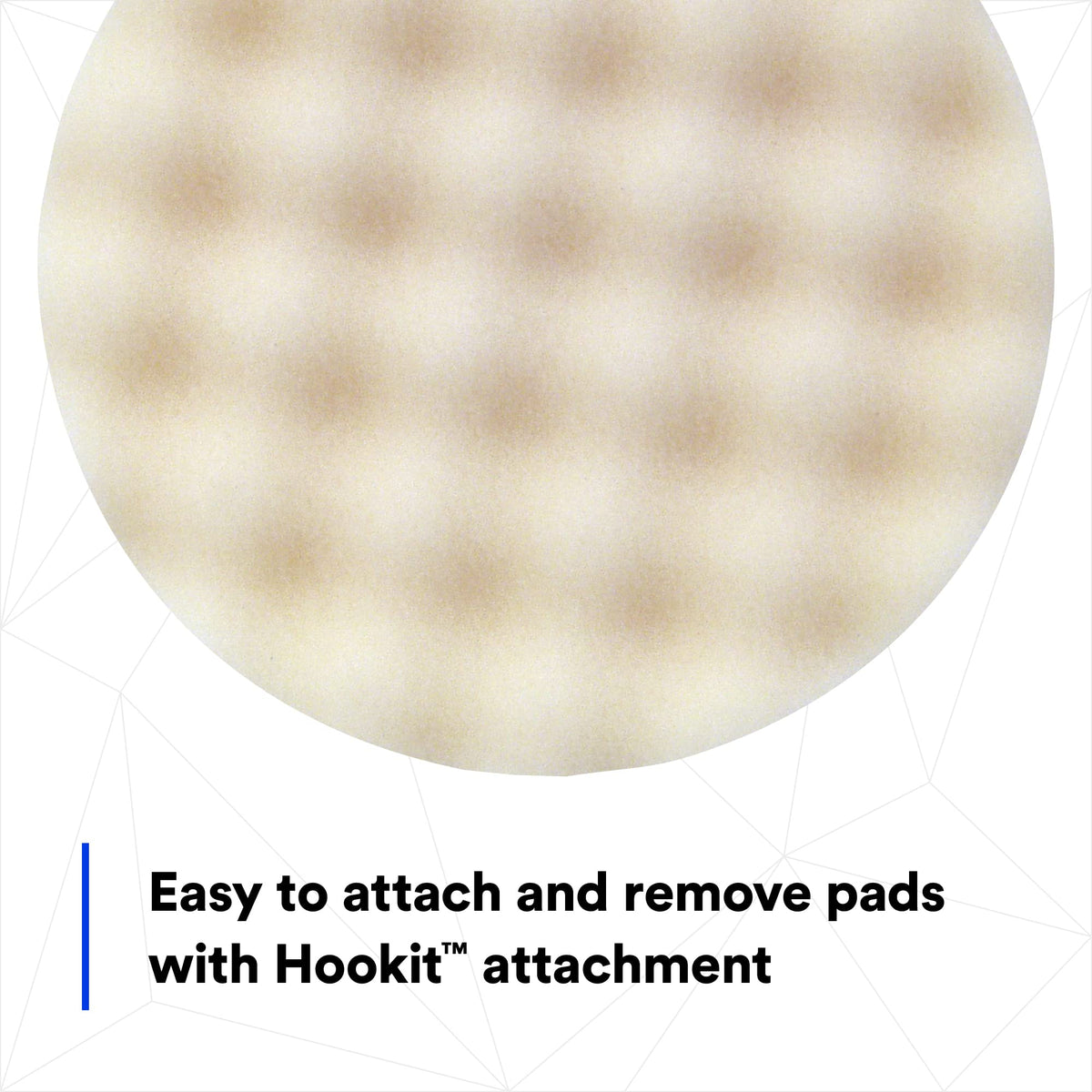 3M Foam Compounding Pad, 05723, Single Sided, Flat Back, Hook and Loop, 8 in (203.2 mm), 2 Pads/Bag
