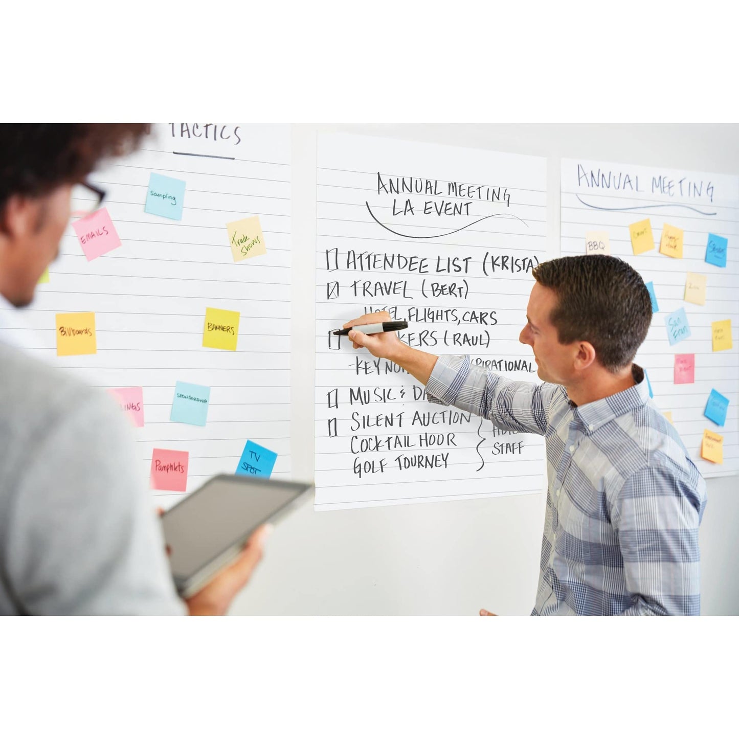 Post-it Super Sticky Easel Pad, 25-inch x 30-inch, White, Lined, 2 Pads/Pack, 30 Sheets/Pad (561WL VAD 2PK) (561WL-VAD-2PK)