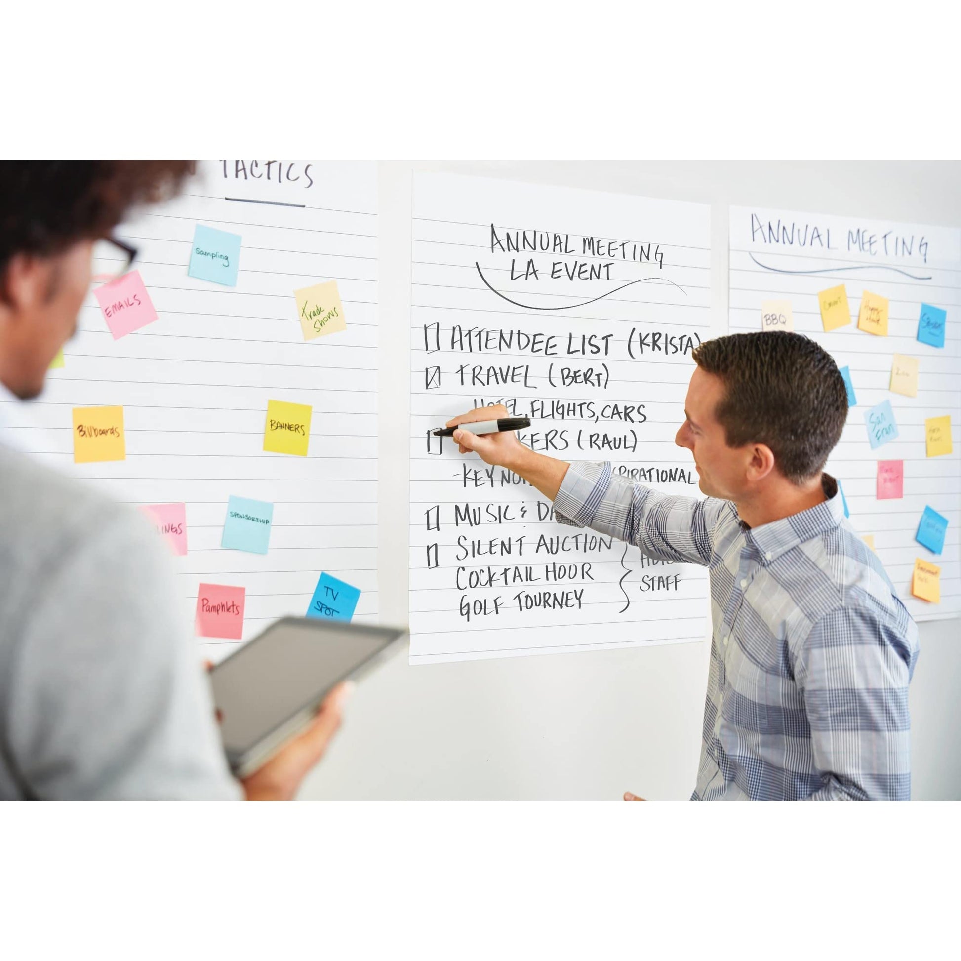 Post-it Super Sticky Easel Pad, 25-inch x 30-inch, White, Lined, 2 Pads/Pack, 30 Sheets/Pad (561WL VAD 2PK) (561WL-VAD-2PK)