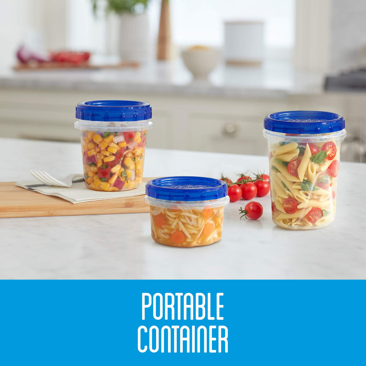 Ziploc Food Storage Meal Prep Containers Reusable for Kitchen Organization, Dishwasher Safe, Leftover Pack, 10 Count