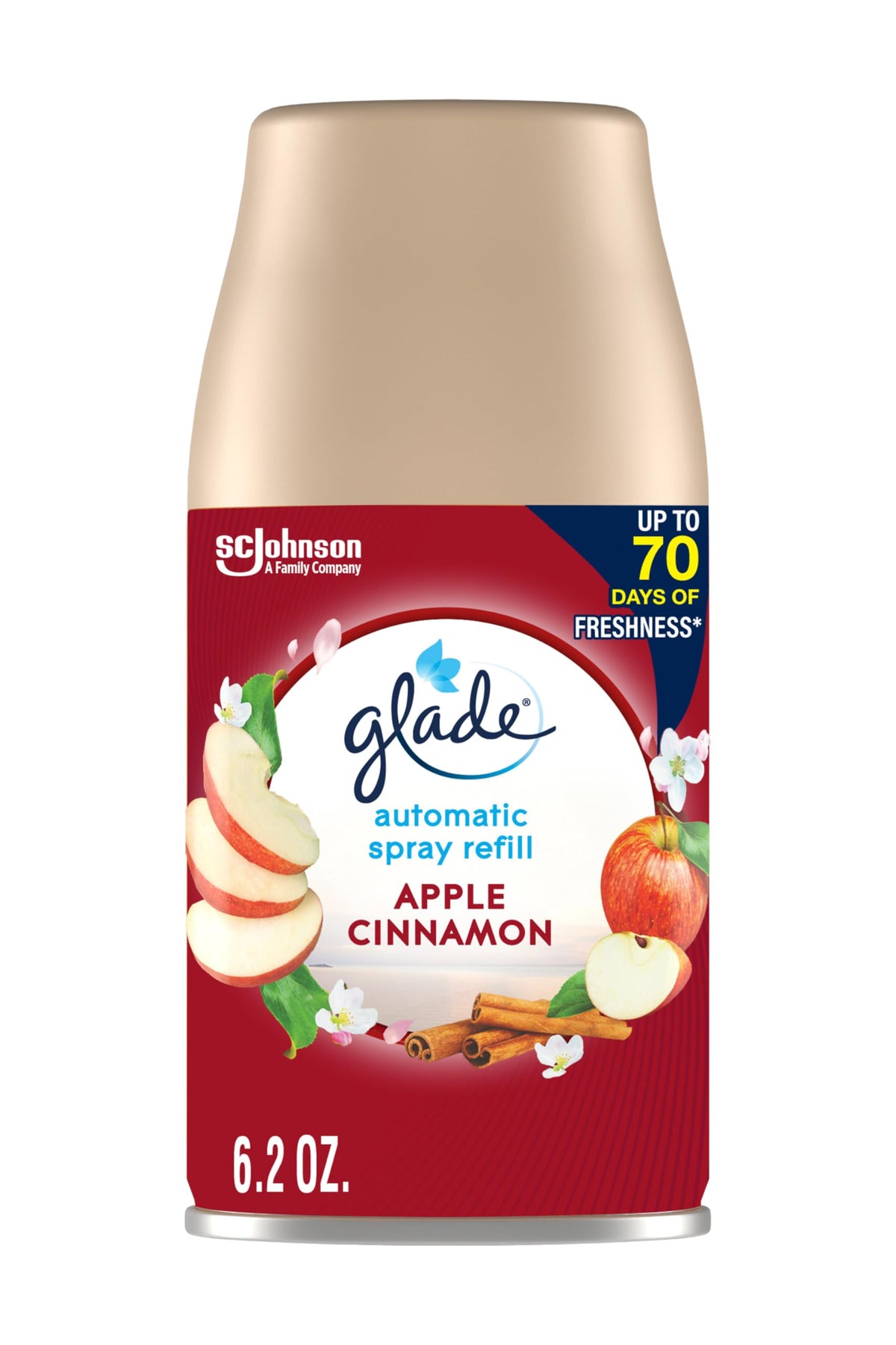 Glade Automatic Spray Refill, Air Freshener for Home and Bathroom, Apple Cinnamon, 6.2 Oz