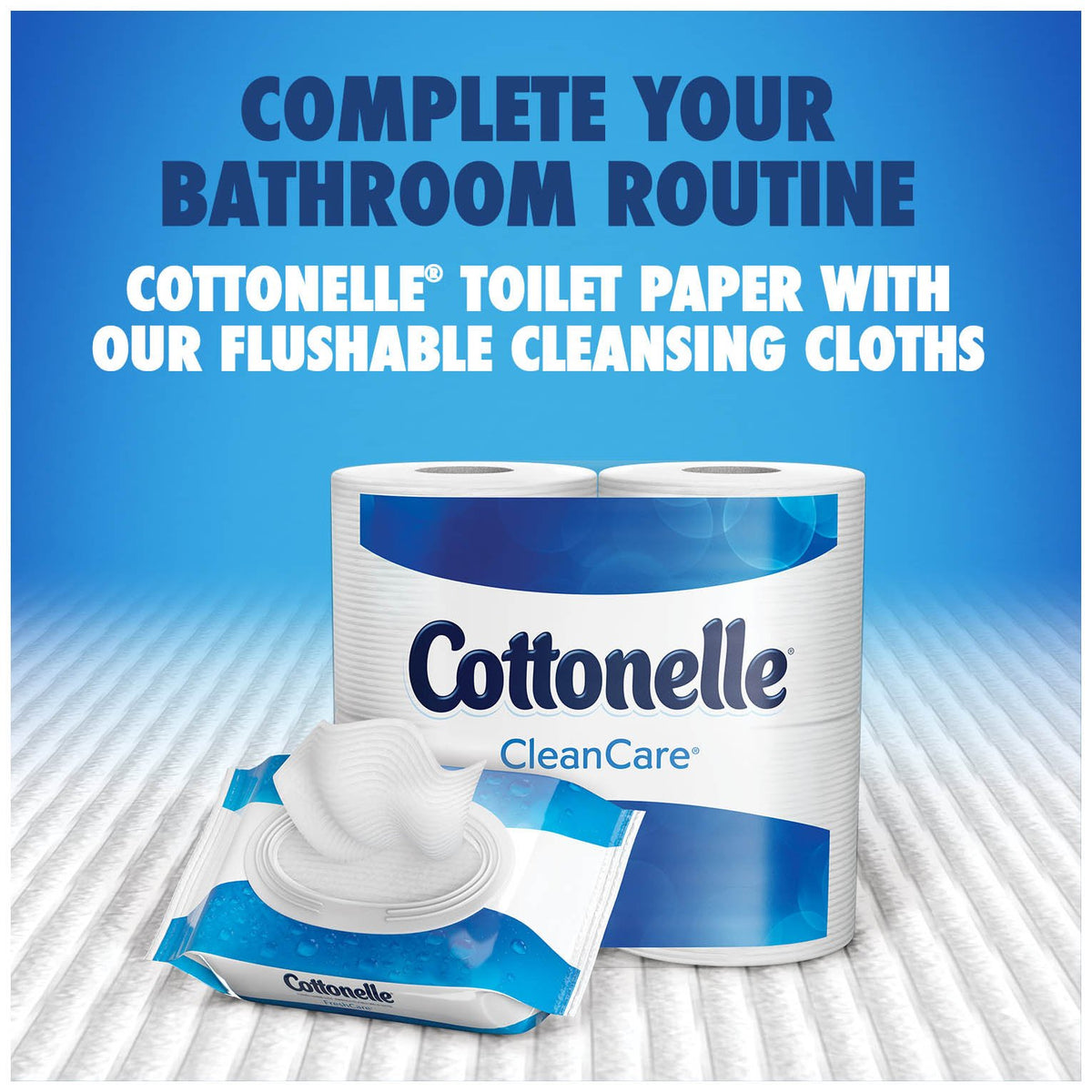 Cottonelle FreshCare Flushable Cleansing Cloths Pouch, 42 Count (Pack of 8)