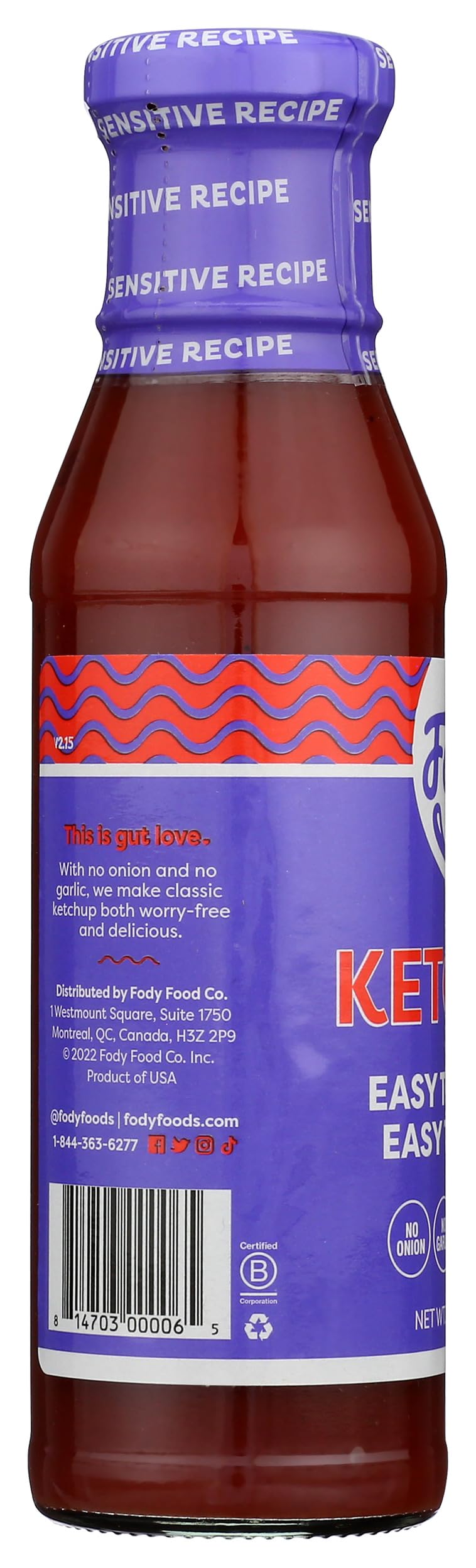 Fody Food Co Ketchup 11.7 OZ