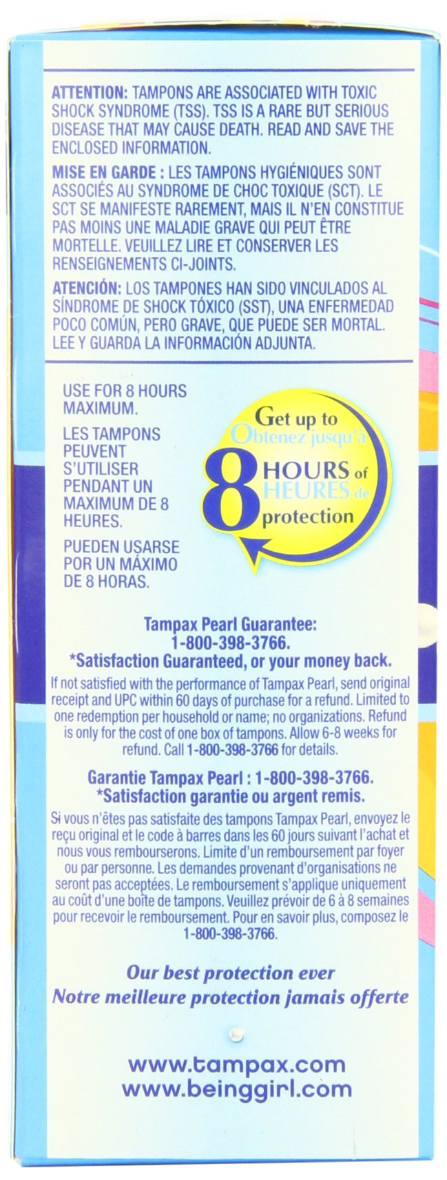 Tampax Pearl Tampons with Plastic Applicator, Super Plus Absorbency, Fresh Scent, 18 Count