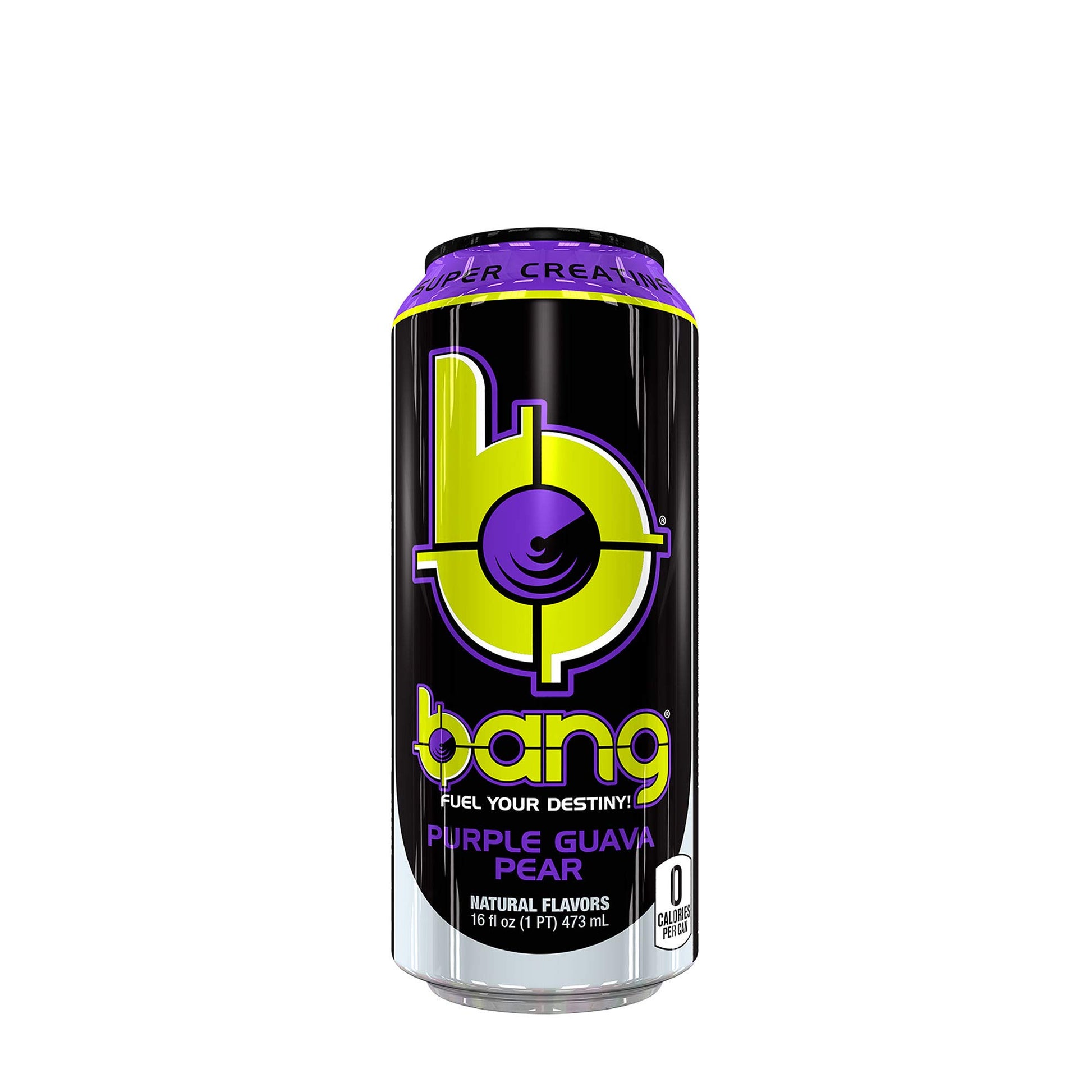 Bang Energy Purple Guava Pear, Sugar-Free Energy Drink, 16-Ounce (Pack of 12)