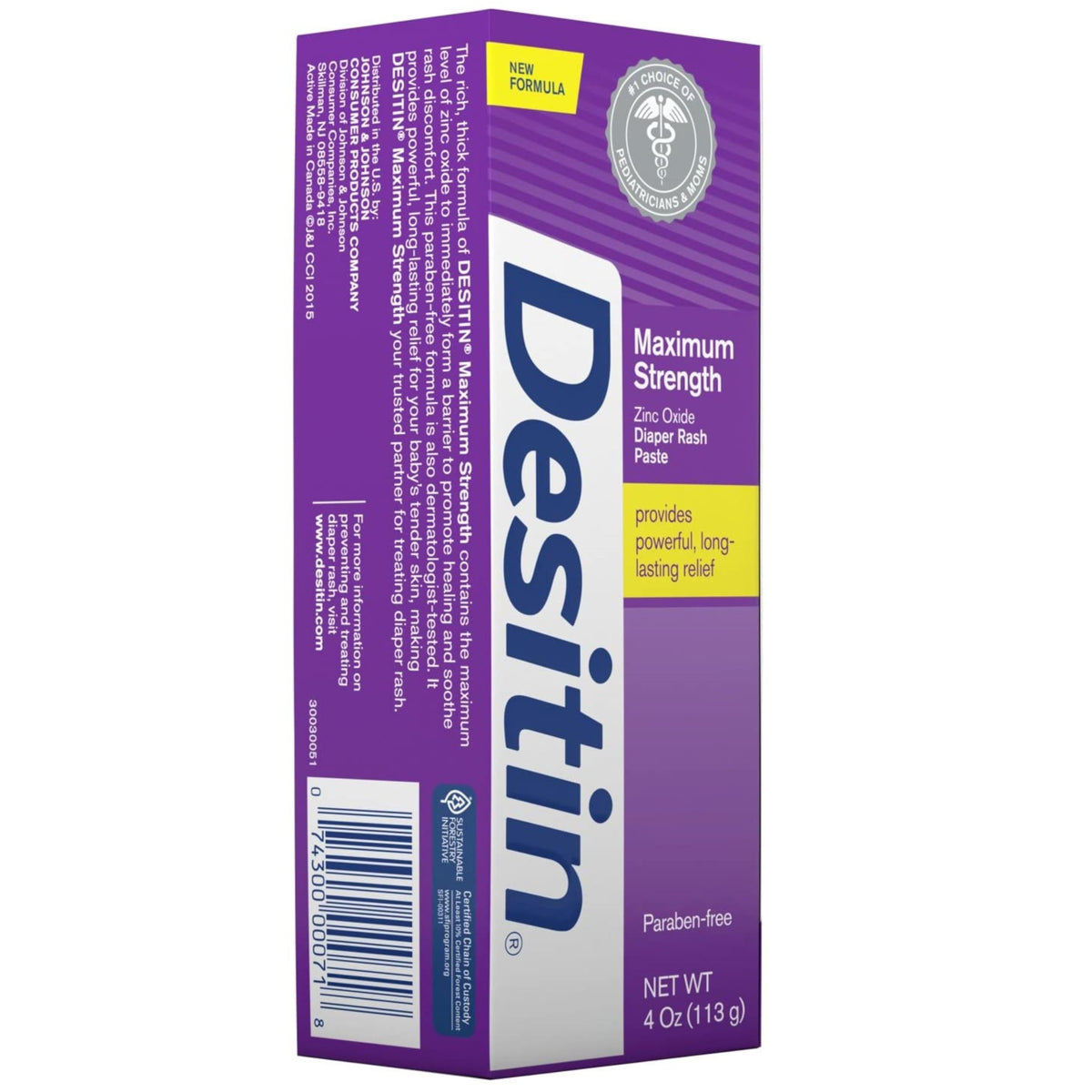 Desitin Diaper Rash Maximum Strength Original Paste by Johnson and Johnson for Kids - 4 oz Paste