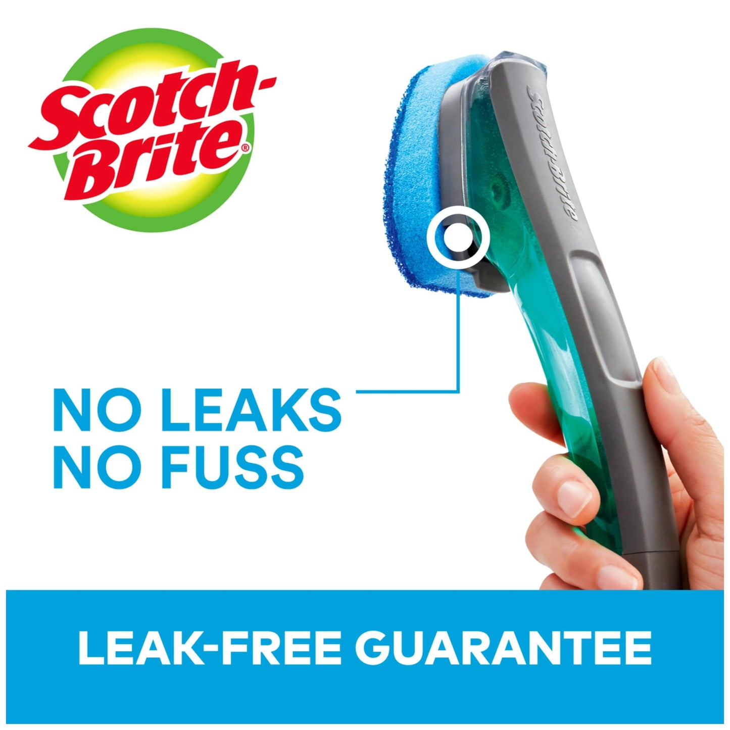 Scotch-Brite Non-Scratch Advanced Soap Control Dishwand Kit, Includes 1 Wand & 5 Refill Pads, Control Soap With A Button, Keep Your Hands Out Of Dirty Water