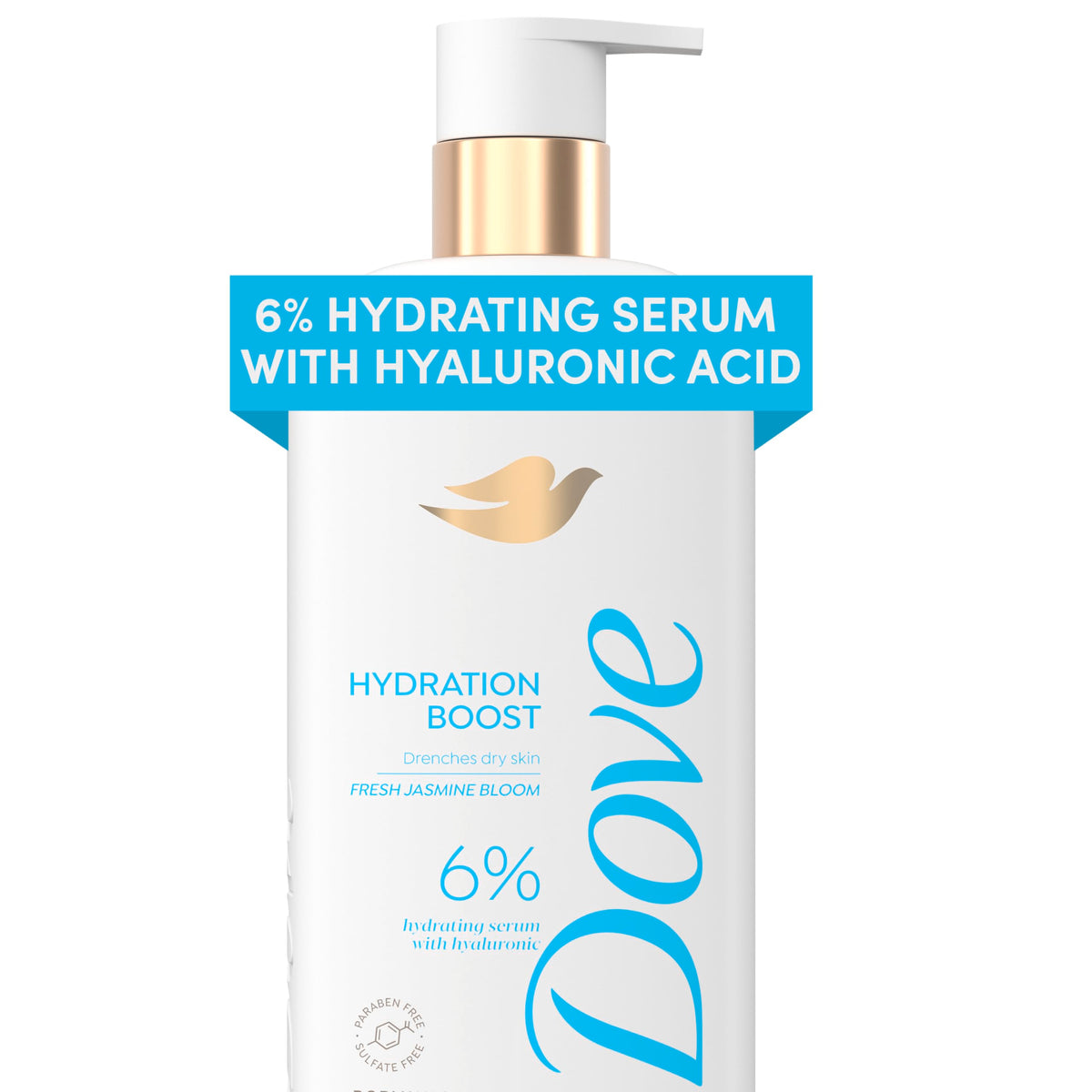 Dove Serum Body Wash Hydration Boost actively drenches dry skin with Hyaluronic Acid Serum 18.5 Fl Oz