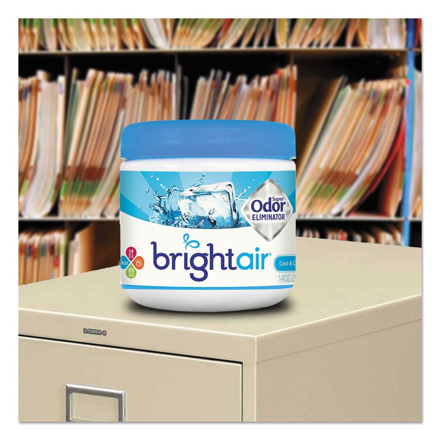 Bright Air 900090CT Super Odor Eliminator, Cool and Clean, Blue, 14oz, 6/Carton