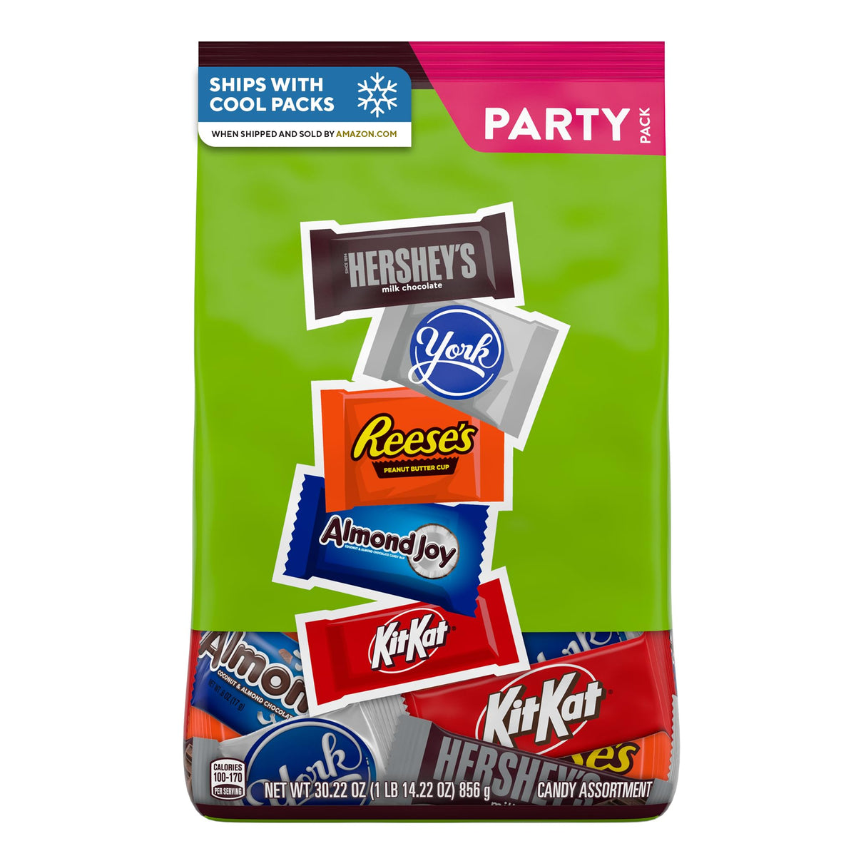 HERSHEY'S Assorted Chocolate Flavored Candy Party Pack, Halloween Candy, 30.22 oz