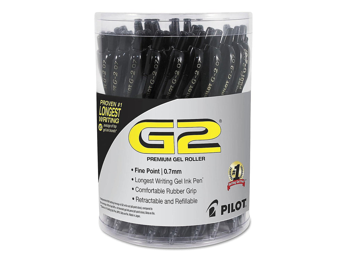 Pilot 84065 G2 Premium Retractable Gel Ink Pen, Refillable, Black Ink.7 mm, 36/Pack (PIL84065)