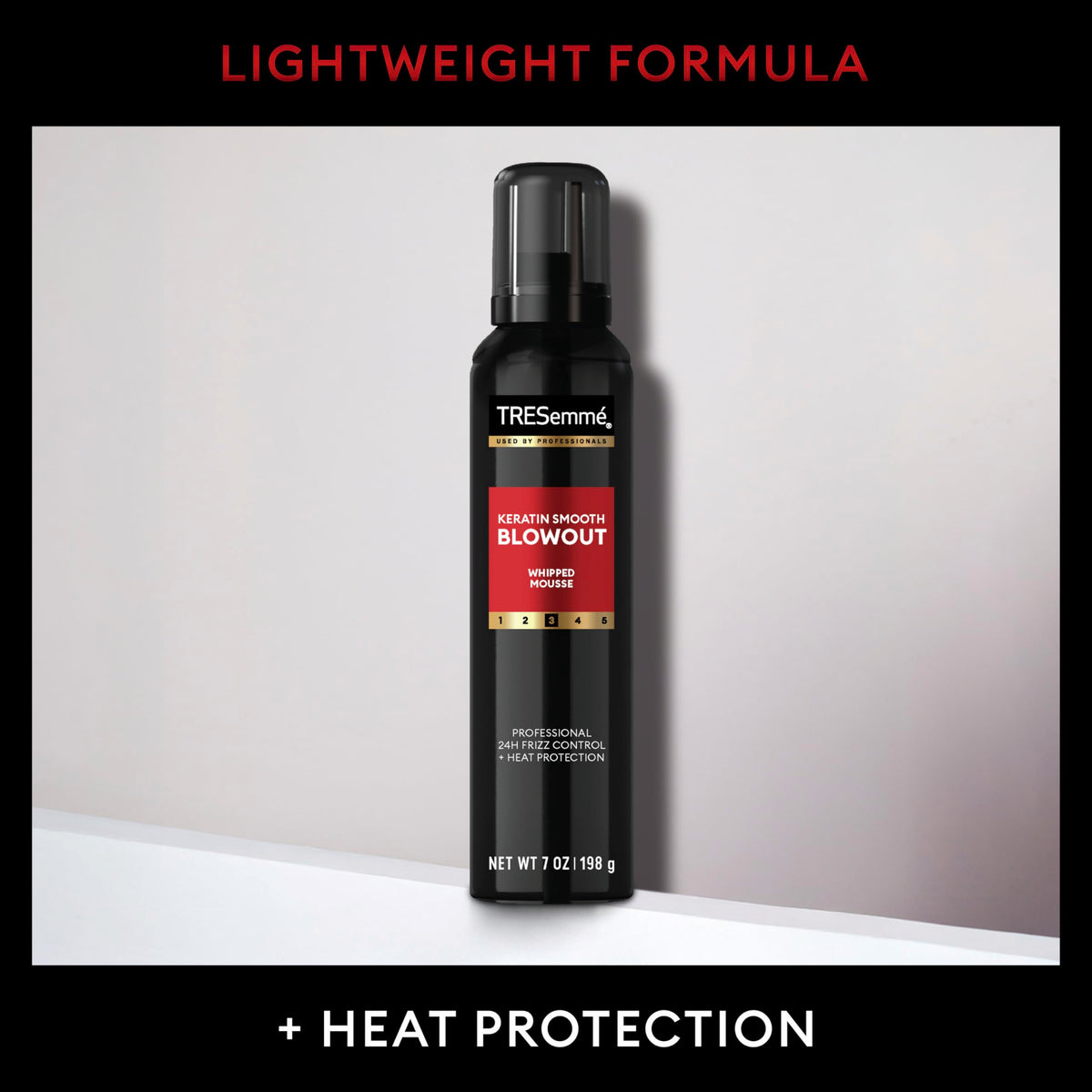 TRESemmé Whipped Shaping Mousse Keratin Smooth for Instant Hydration, Weightless, 7 Fl Oz