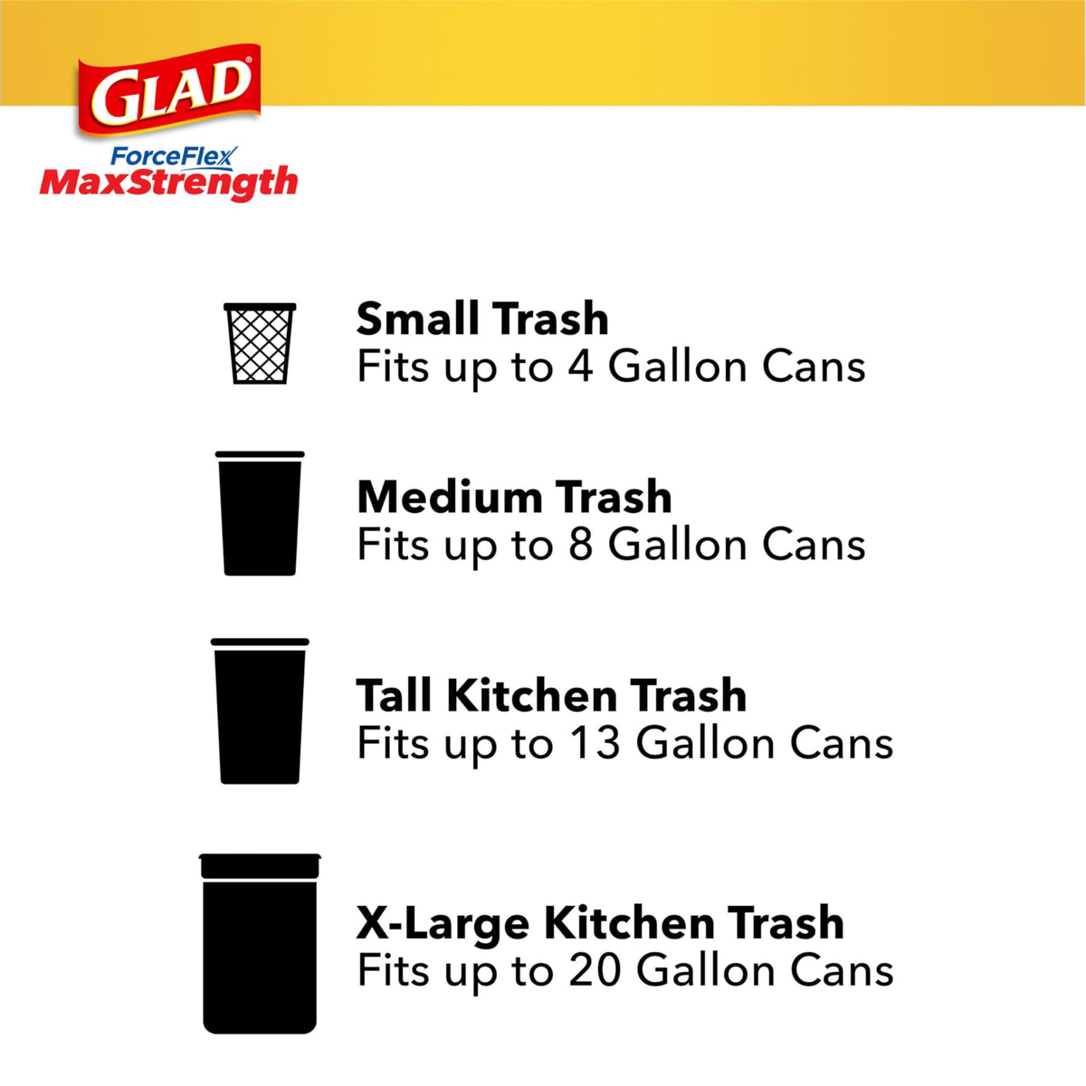 Glad ForceFlex MaxStrength Tall Kitchen Drawstring Trash Bags, 13 Gallon, Sweet Citron Lime with Febreze Freshness, 34 Count, Package May Vary