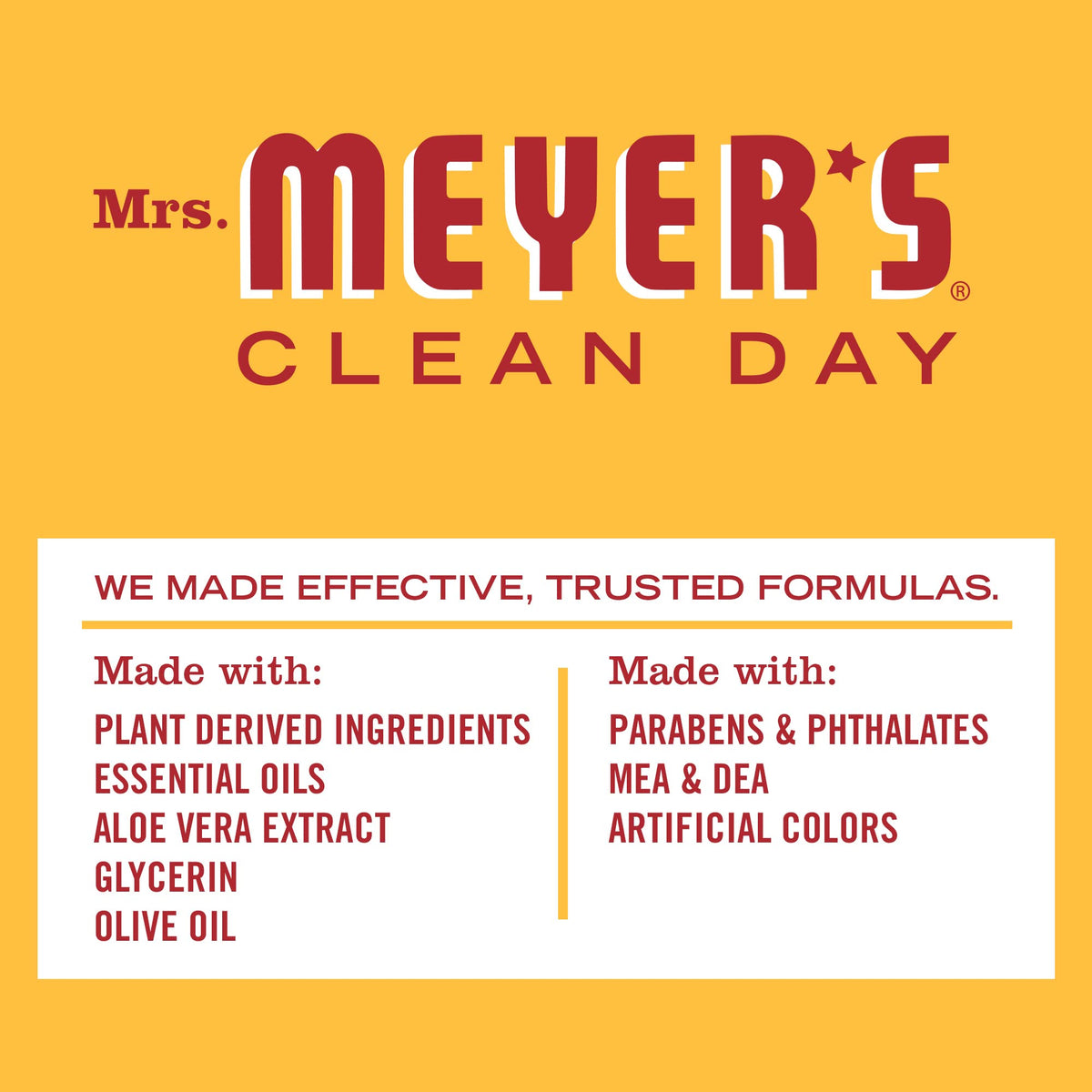 MRS. MEYER'S CLEAN DAY Hand Soap, Clementine, Made with Essential Oils, 12.5 oz - Pack of 3